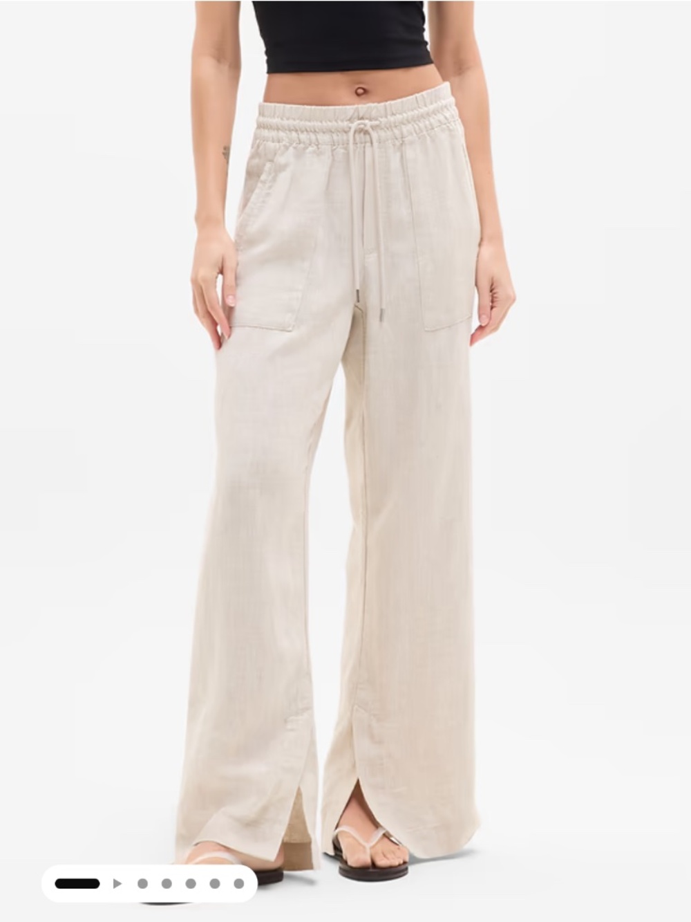 Brand new -Athleta retreat linen wide leg pant -tall
